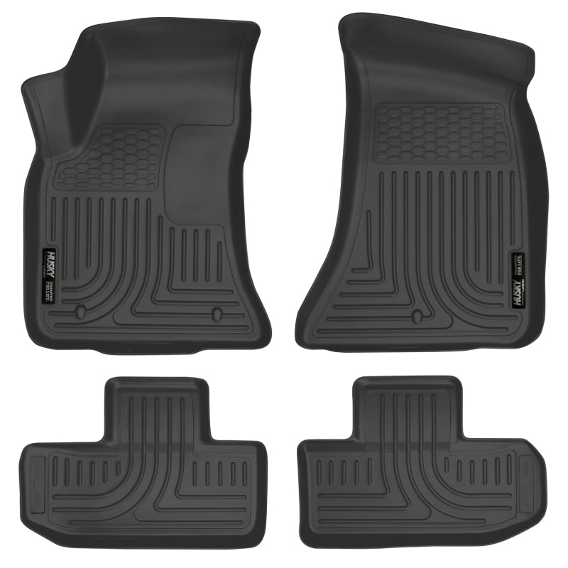Load image into Gallery viewer, Husky Liners 16-22 Dodge Challenger (RWD) Front &amp; Second Row Black Floor Liners
