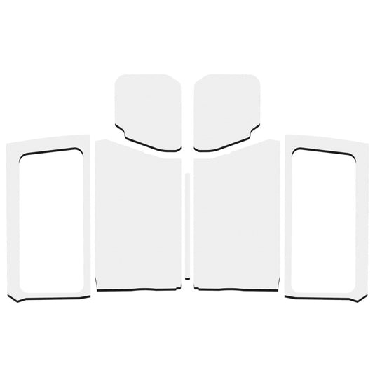 DEI 18-23 Jeep Wrangler JL 2-Door Boom Mat Complete Headliner Kit - 7 Piece - Gray