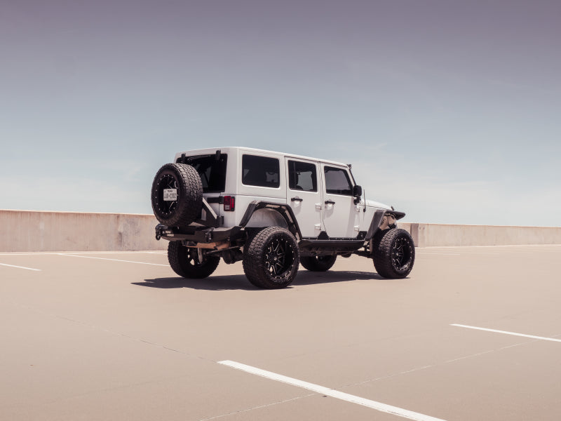 Load image into Gallery viewer, Road Armor 07-18 Jeep Wrangler JKU 4DR Stealth Rear Fender Flare Body Armor - Tex Blk
