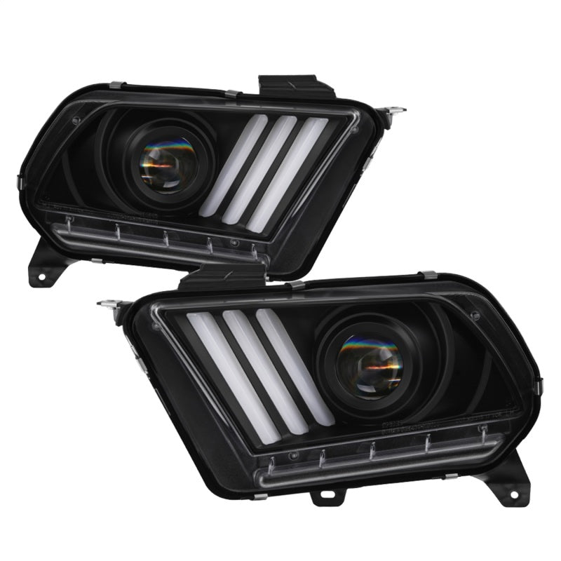 Load image into Gallery viewer, Spyder 13-14 Ford Mustang (HID Only) Projector Headlights w/Turn Signals - Blk PRO-YD-FM13HID-BK
