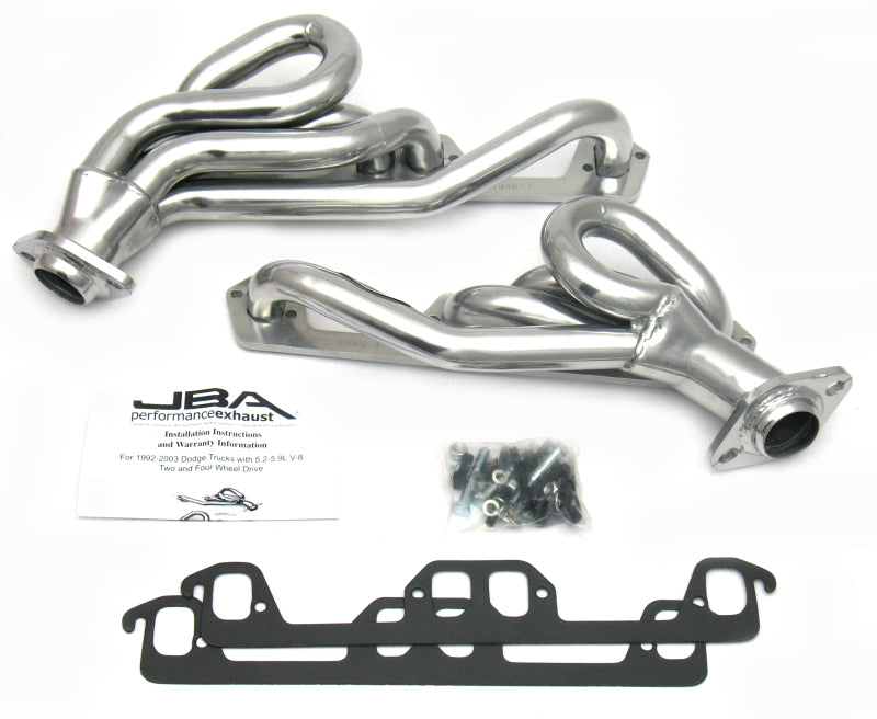 Load image into Gallery viewer, JBA 96-03 Dodge Truck 5.2L/5.9L Magnum 1-1/2in Primary Silver Ctd Cat4Ward Header
