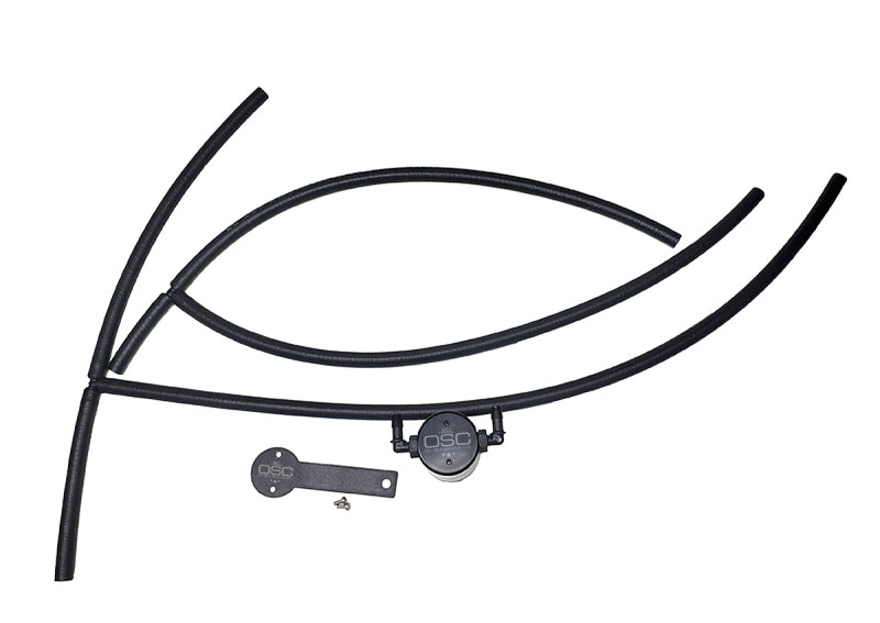 Load image into Gallery viewer, J&amp;L 16-24 Nissan Titan 5.6L Passenger Side Oil Separator 3.0 - Black Anodized
