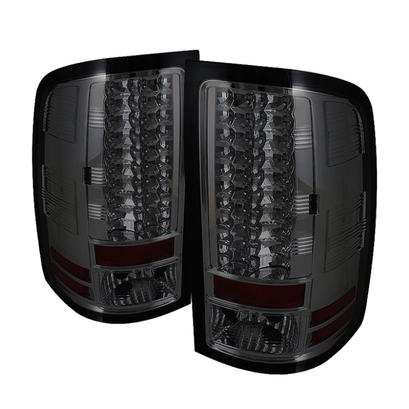 Load image into Gallery viewer, Spyder GMC Sierra 07-13 (Not fit 3500 Dually 4 Rear Wheels)LED Tail Lights Smoke ALT-YD-GS07-LED-SM
