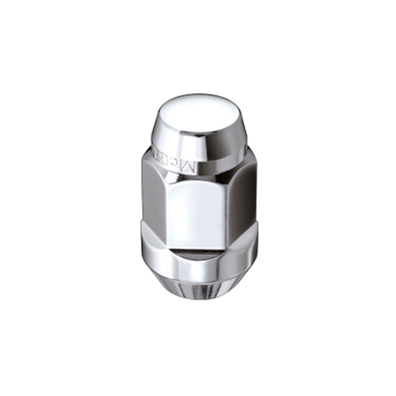 Load image into Gallery viewer, McGard Hex Lug Nut (Cone Seat Bulge Style) M12X1.25 / 3/4 Hex / 1.45in. Length (4-Pack) - Chrome
