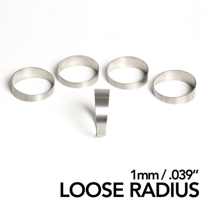 Load image into Gallery viewer, Ticon Industries 1.50in 45 Degree 2.2D/3.3in CLR Loose Radius 1mm Wall Titanium Pie Cuts - 5pk
