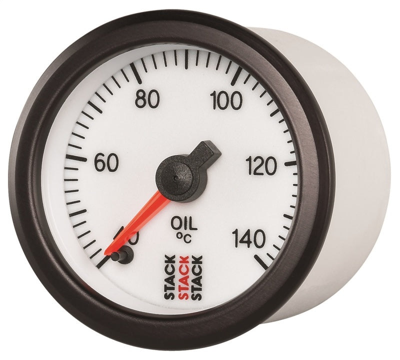 Load image into Gallery viewer, Autometer Stack 52mm 40-140 Deg C 1/8in NPTF Male Pro Stepper Motor Oil Temp Gauge - White
