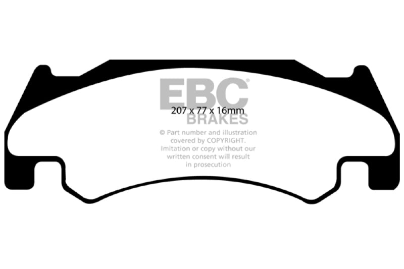 Load image into Gallery viewer, EBC 05-06 Dodge Ram SRT-10 8.3 Ultimax2 Front Brake Pads
