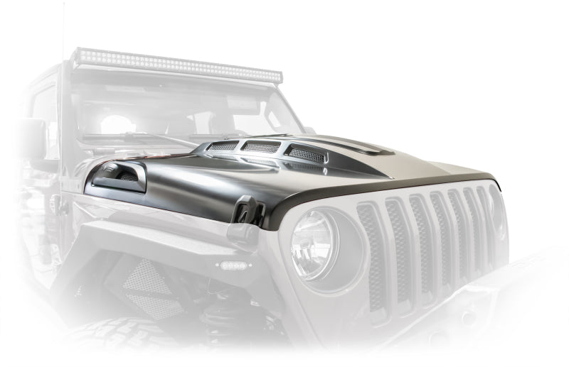 Load image into Gallery viewer, DV8 Offroad 18+ Jeep JL Heat Dispersion Hood - Primer Black
