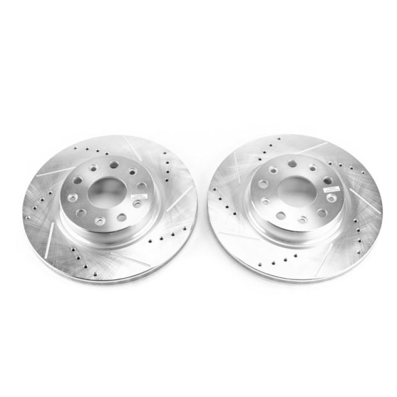 Load image into Gallery viewer, Power Stop 2018 Jeep Wrangler Front Evolution Drilled &amp; Slotted Rotors - Pair
