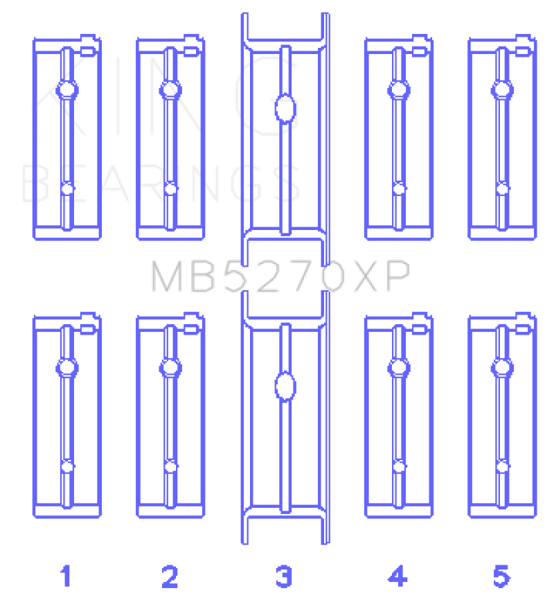 Load image into Gallery viewer, King Engine Bearings 03-05 Dodge Neon SRT4 2.4L (Size 0.50 Oversized) Performance Main Bearing Set
