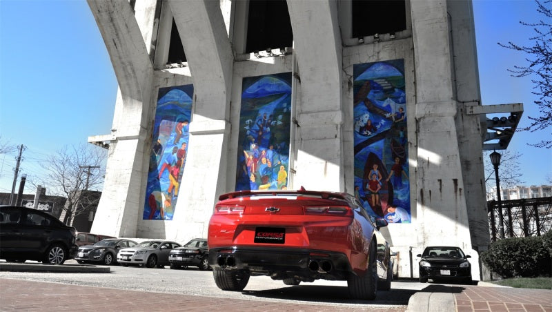 Load image into Gallery viewer, Corsa 2016-24 Chevy Camaro SS 6.2L Xtreme+ 2.75in Cat-Back Dual Rear Exit w/ Twin 4in Black PVD Tips
