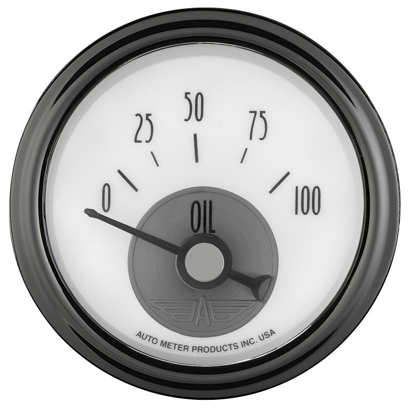 Load image into Gallery viewer, Autometer Prestige Series Pearl 2-1/16in 100PSI Electronic Oil Pressure Gauge
