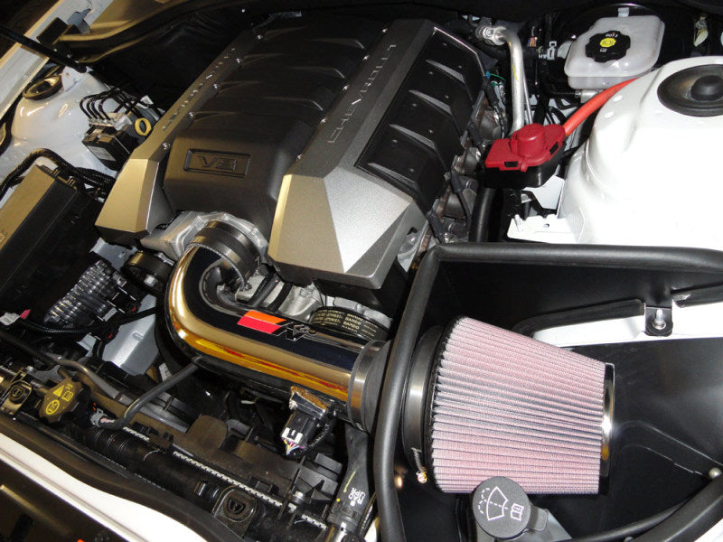 Load image into Gallery viewer, K&amp;N 10 Camaro 6.2L V8 Polished Typhoon Short Ram Intake
