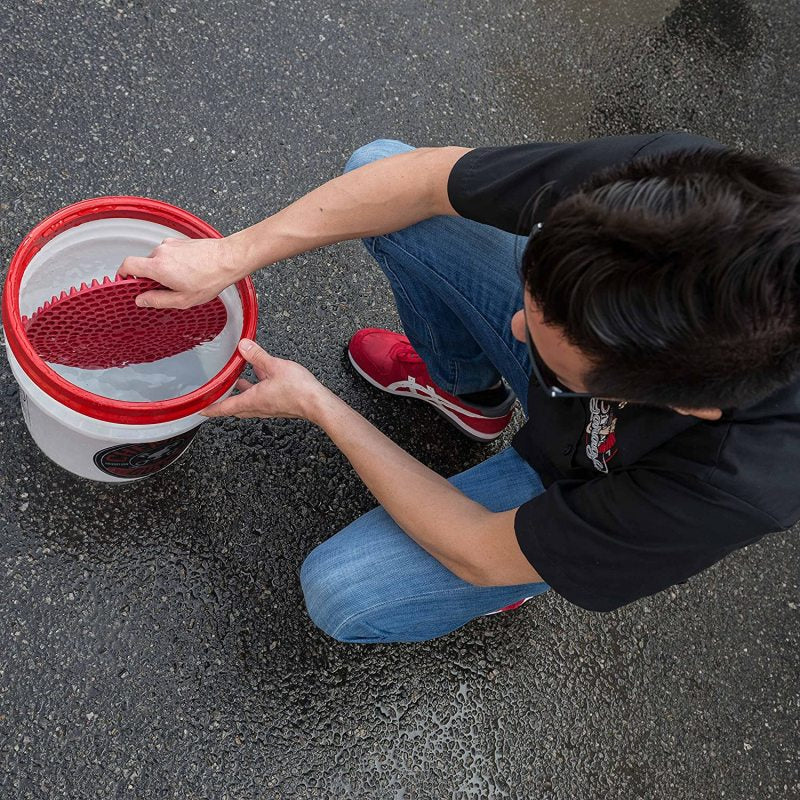 Load image into Gallery viewer, Chemical Guys Cyclone Dirt Trap Car Wash Bucket Insert - Red
