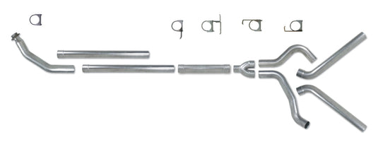 Diamond Eye KIT 4in Turbo Back MFLR RPLCMENT PIPE DUAL SS: 94-02 DODGE CUMMINS 5.9L