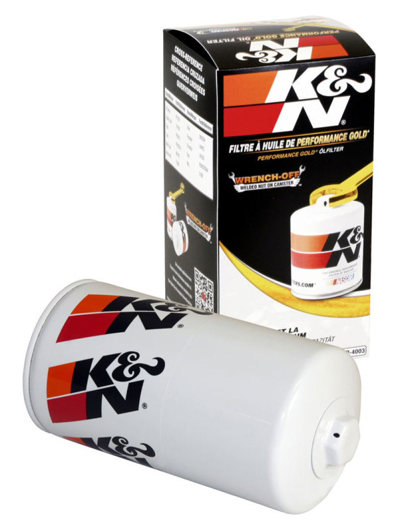 Load image into Gallery viewer, K&amp;N Dodge Performance Gold Oil Filter
