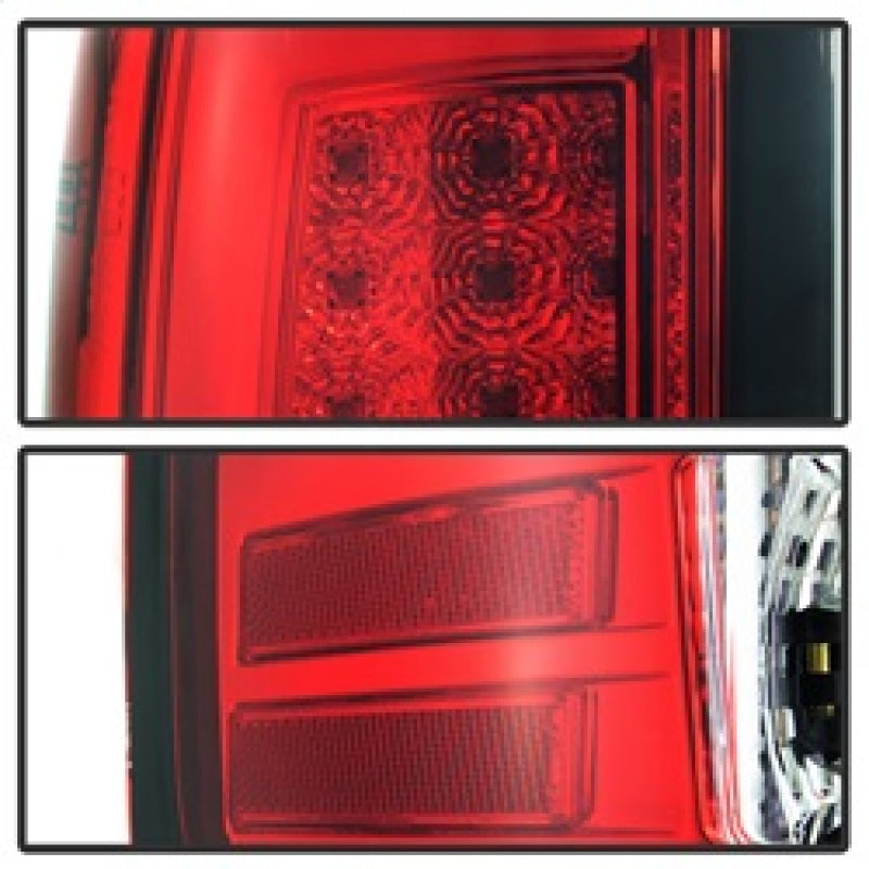 Load image into Gallery viewer, Spyder 07-13 GMC Sierra 1500 V2 Light Bar LED Tail Lights - Red Clear (ALT-YD-GS07V2-LBLED-RC)
