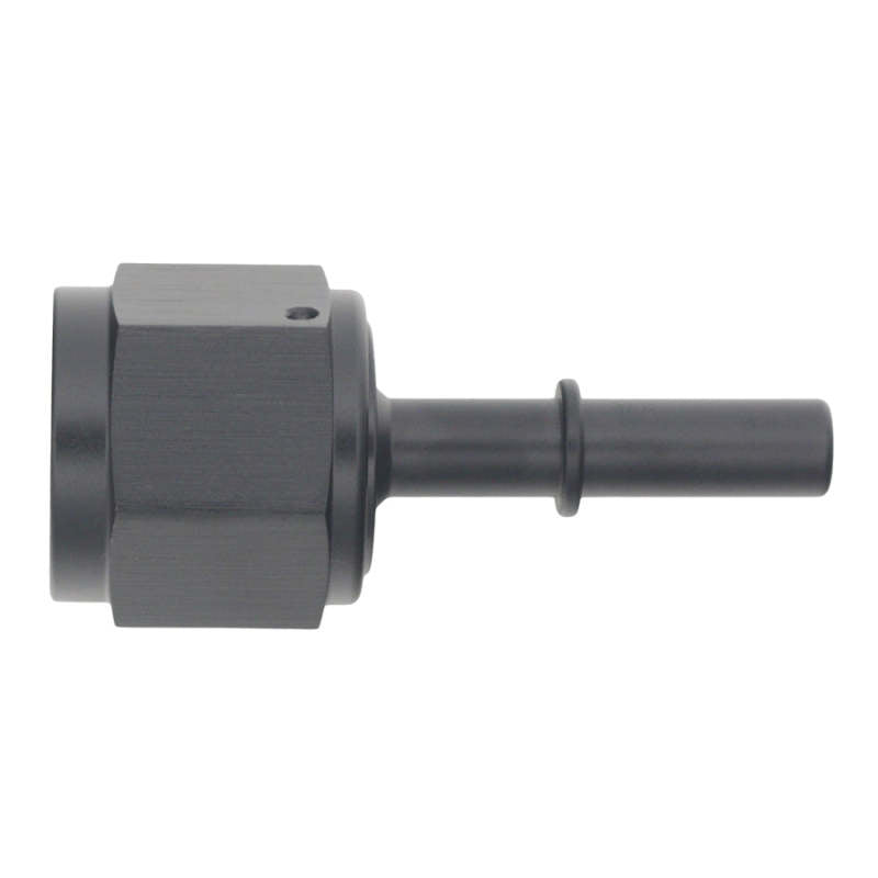 Load image into Gallery viewer, DeatschWerks 10AN Female Flare Swivel to 5/16in Male EFI Quick Disconnect - Anodized Matte Black
