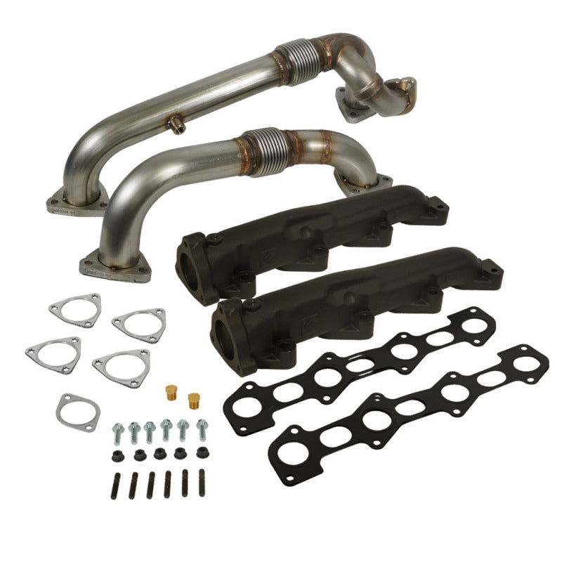 Load image into Gallery viewer, BD Diesel 08-10 Ford F-250/F-350/F-450/F-550 Powerstroke 6.4L Up Pipes Kit w/Manifold Set
