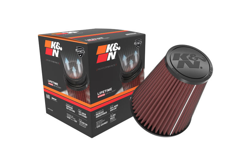 Load image into Gallery viewer, K&amp;N Universal Rubber Filter 3.25 inch FLG / 5.75 inch Bottom / 3.5 inch Top / 6.6875 inch Height
