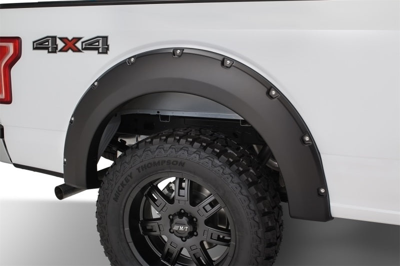 Load image into Gallery viewer, Bushwacker 15-17 Ford F-150 Styleside Pocket Style Flares 4pc 67.1/78.9/97.6in Bed - Black
