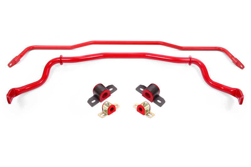 Load image into Gallery viewer, BMR 15-22 S550 Mustang Sway Bar Kit with Bushings Front and Rear Red
