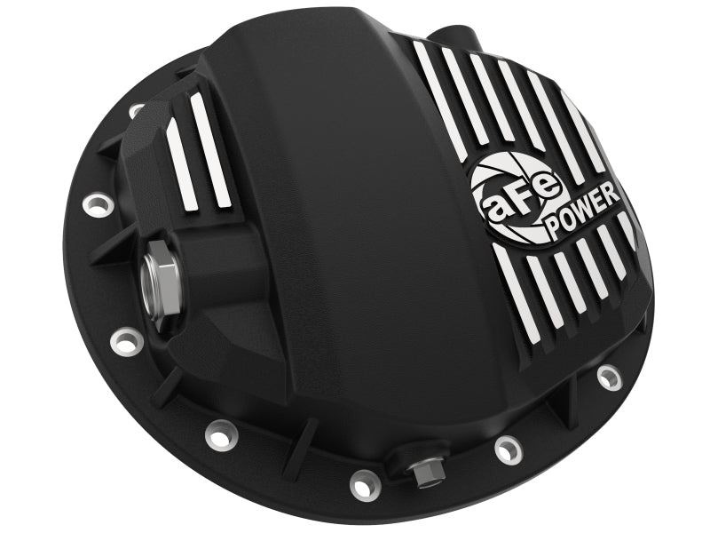 Load image into Gallery viewer, aFe Pro Series GMCH 9.5 Rear Diff Cover Black w/ Machined Fins 19-20 GM Silverado/Sierra 1500
