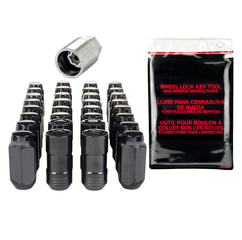 Load image into Gallery viewer, McGard 8 Lug Hex Install Kit w/Locks (Cone Seat Nut) M14X1.5 / 22mm Hex / 1.945in. Length - Black
