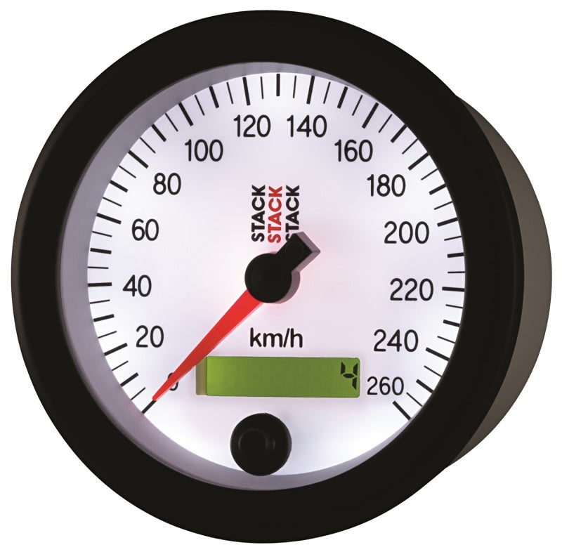 Load image into Gallery viewer, Autometer Stack Instruments 88MM 0-260 KM/H Programmable Speedometer - White

