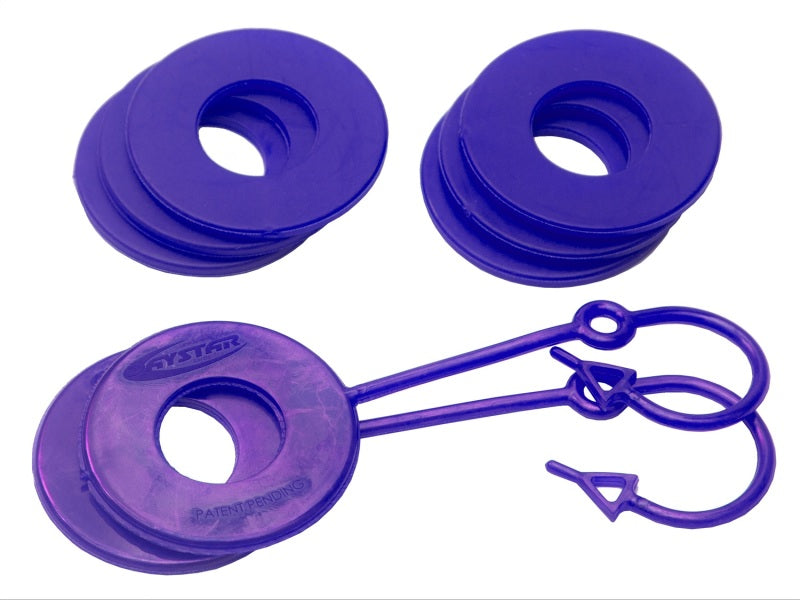 Load image into Gallery viewer, Daystar Fluorescent Purple Locking D Ring Isolator Pair w/Washer Kit
