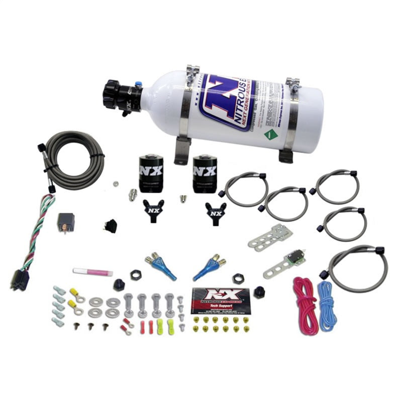 Load image into Gallery viewer, Nitrous Express Dual Nozzle Sport Compact Nitrous Kit (35-50-75HP) w/5lb Bottle
