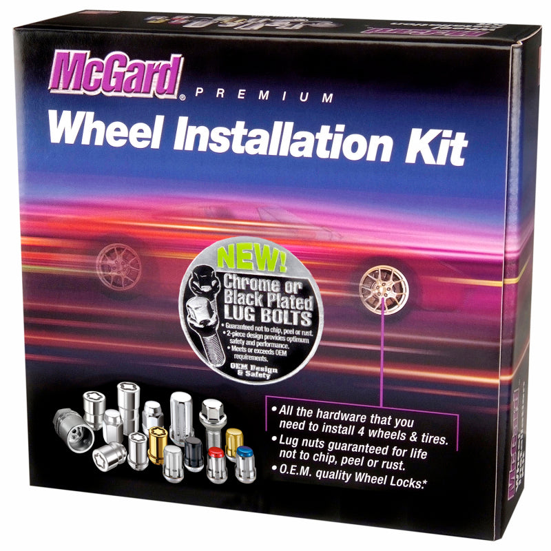 Load image into Gallery viewer, McGard 5 Lug Hex Install Kit w/Locks (Radius Seat Bolt) M14X1.5 / 17mm Hex / 35.4mm Shank L - Chrome
