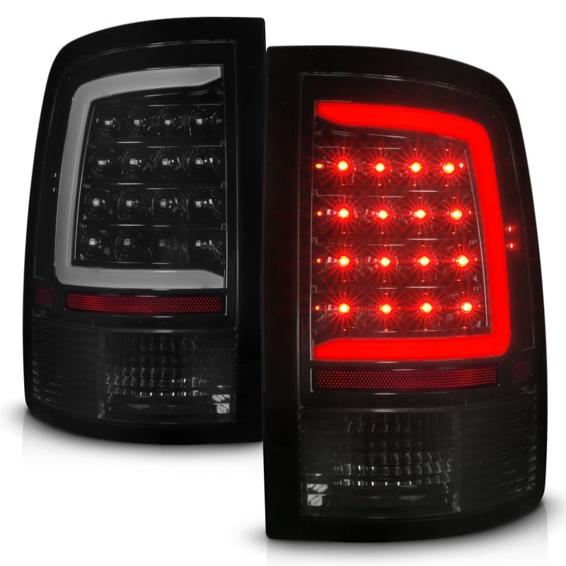 Load image into Gallery viewer, ANZO 09-18 Dodge Ram 1500 Full LED Tailights w/ Sequential Black Housing/Smoke Lens
