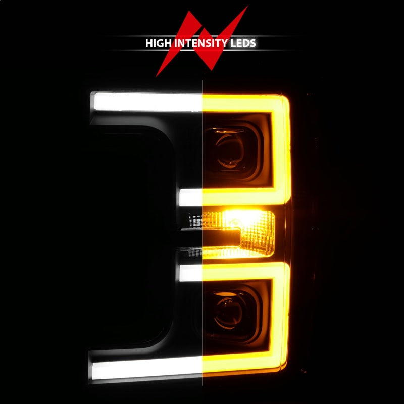 Load image into Gallery viewer, ANZO LED Headlights 17-18 Ford F-250 Super Duty Plank-Style L.E.D. Headlight Black (Pair)
