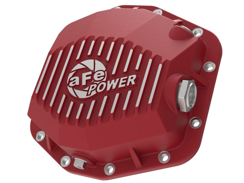 Load image into Gallery viewer, aFe Pro Series Rear Differential Cover Red 2018+ Jeep Wrangler (JL) V6 3.6L (Dana M220)
