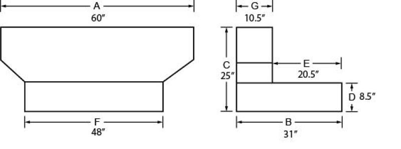 Load image into Gallery viewer, Tradesman Aluminum L-Shape Liquid Storage Tank (101 Gallon Capacity) - Black
