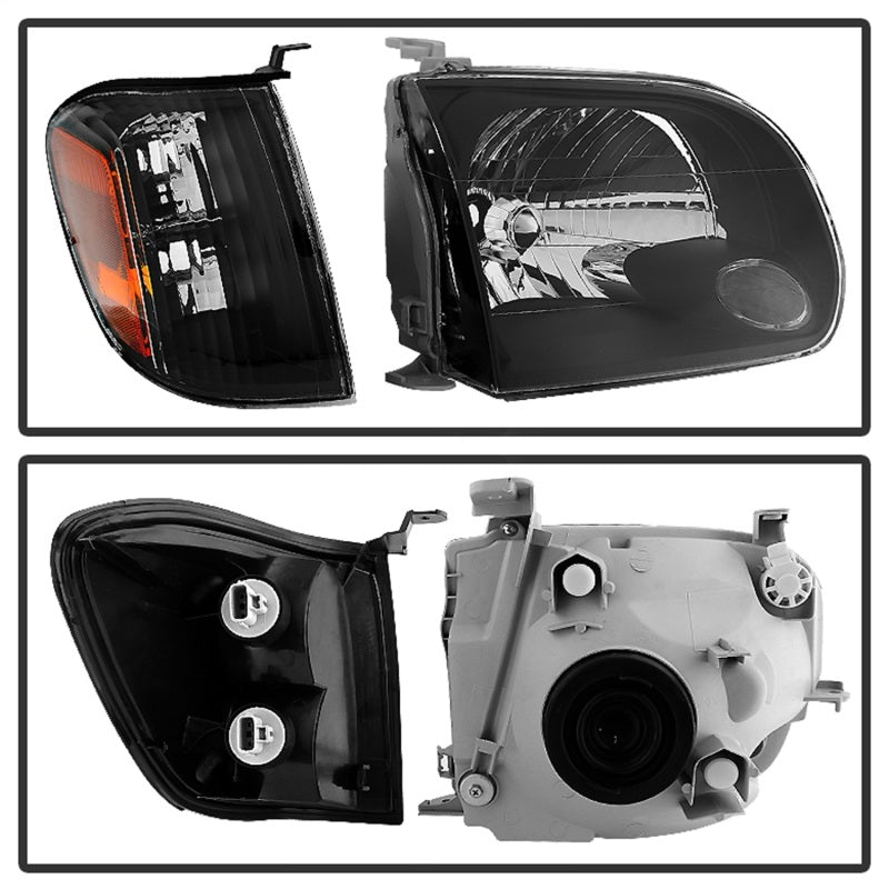 Load image into Gallery viewer, Xtune Toyota Tundra Double Cab 05-06 OEM Style Headlights &amp; Corner Lights Black HD-JH-TTUN05-AM-BK
