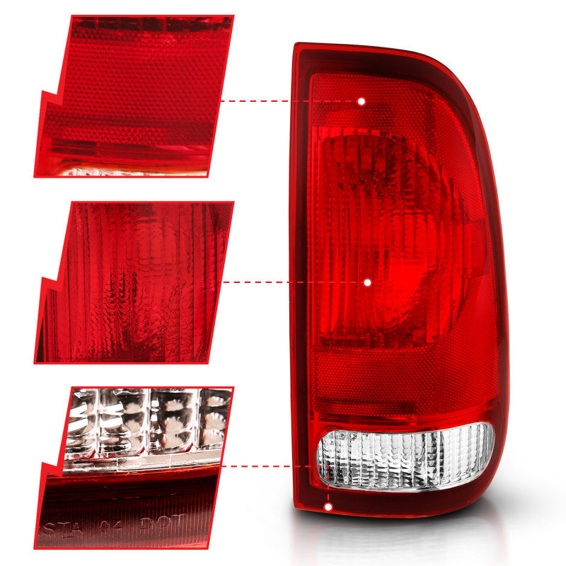 Load image into Gallery viewer, ANZO 1997-2003 Ford F-150 Taillight Red/Clear Lens (OE Replacement)
