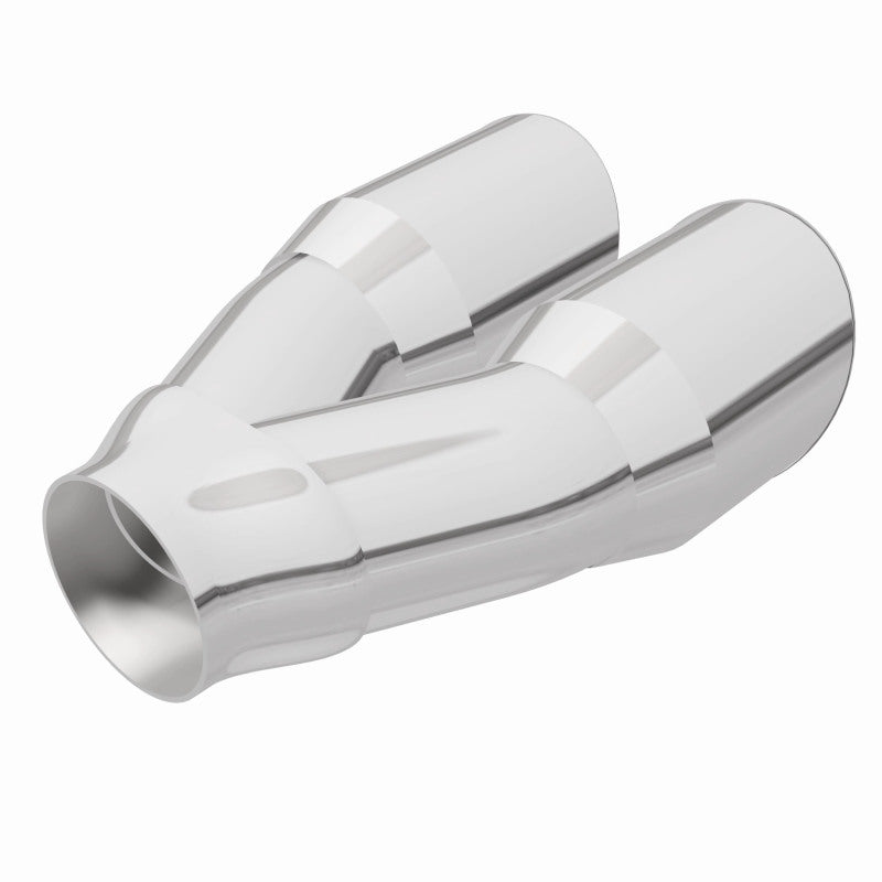 Load image into Gallery viewer, MagnaFlow Double Wall 3in Dual Round Polished Tip 2.25in Inlet
