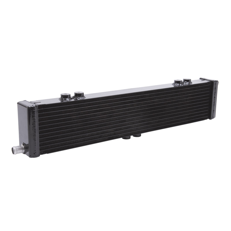 Load image into Gallery viewer, Edelbrock Heat Exchanger Single Pass Dual Row 22 000 Btu/Hr 26 5In W X 5In H X 2 62In D Black
