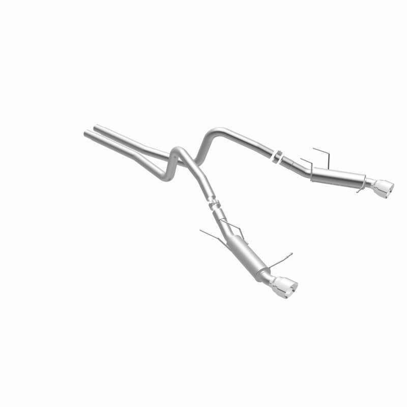 Load image into Gallery viewer, Magnaflow 2014 Ford Mustang V6 3.7L Comp Series Dual Split Rear Polished Stainless C/B Perf Exhaust

