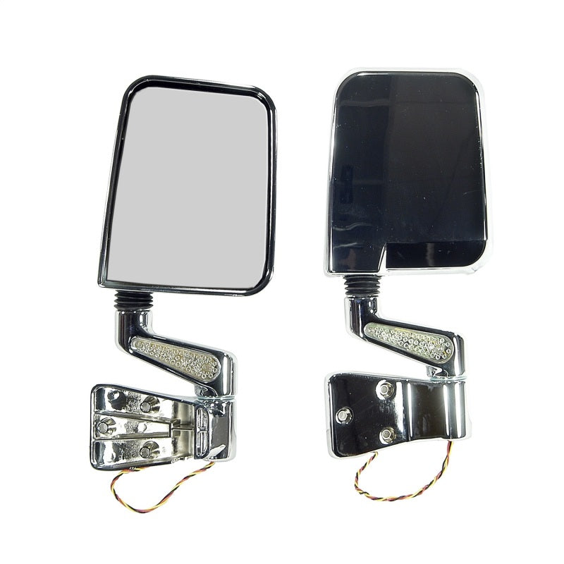Load image into Gallery viewer, Rugged Ridge 87-02 Jeep Wrangler YJ/TJ Chrome Door Mirror Kit w/ LED Turn Signal
