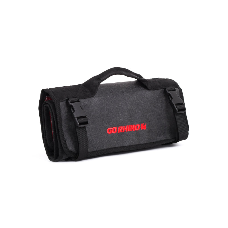 Load image into Gallery viewer, Go Rhino XVenture Gear First Aid Roll - Large (5x5in. Closed) 12oz Waxed Canvas - Black

