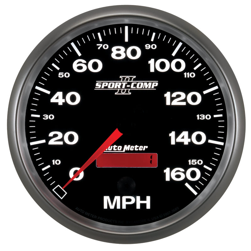 Load image into Gallery viewer, Autometer Sport-Comp II 5 inch 0-160MPH Electronic Programmable Speedometer
