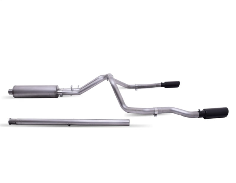 Load image into Gallery viewer, Gibson 20-21 Chevy Silverado 6.6L 2.5in Cat-Back Dual Split Exhaust System Stainless - Black Elite
