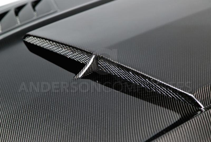 Load image into Gallery viewer, Anderson Composites 15-17 Ford Mustang (Excl. GT350/GT350R) Ram Air Double Sided Hood
