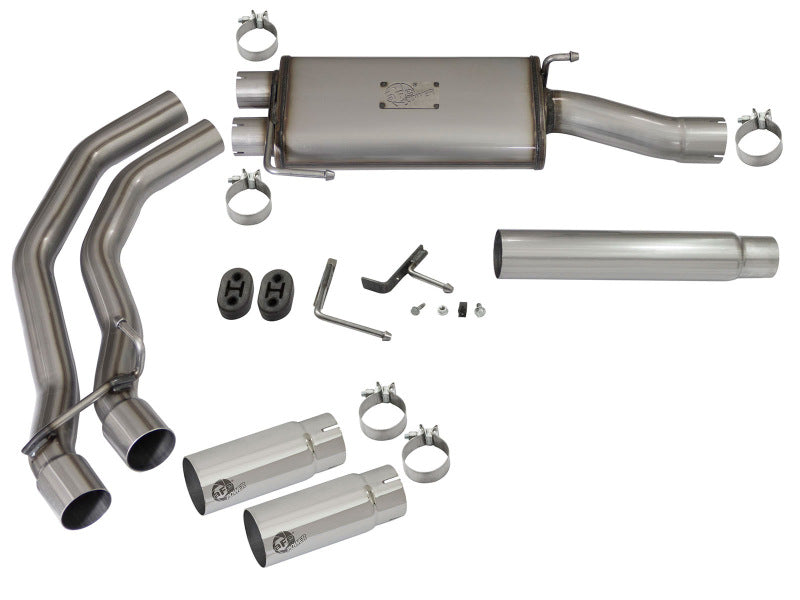 Load image into Gallery viewer, aFe Rebel Exhausts Cat-Back SS Ford F-150 04-08 V8 4.6/5.4L w/ Polished Tips
