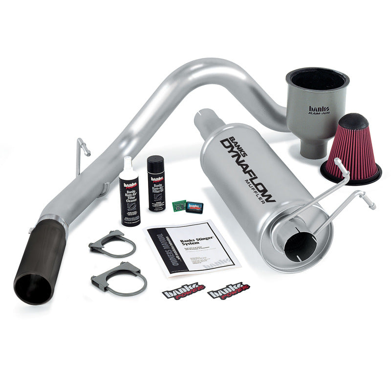 Load image into Gallery viewer, Banks Power 99-04 Ford 6.8L Ext/Crew Cab Stinger System w/ AutoMind - SS Single Exhaust w/ Black Tip
