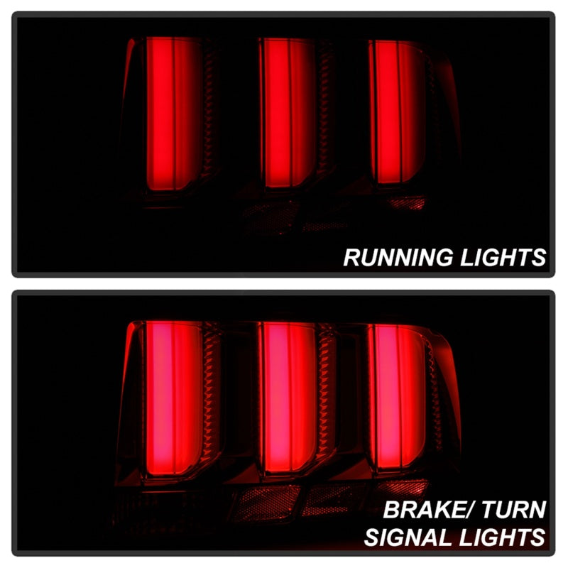 Load image into Gallery viewer, Spyder 05-09 Ford Mustang (Red Light Bar) LED Tail Lights - Black ALT-YD-FM05V3-RBLED-BK
