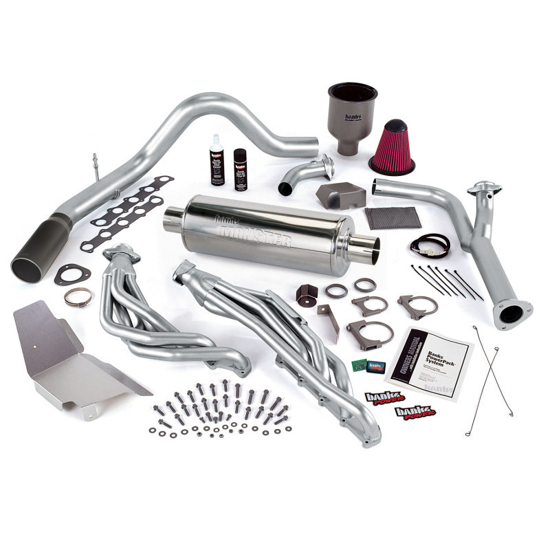Load image into Gallery viewer, Banks Power 99-04 Ford 6.8L Truck EGR-Late Cat PowerPack System - SS Single Exhaust w/ Black Tip

